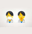 cute young woman icon doctor vector image vector image