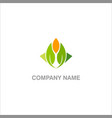 green leaf nature sign logo vector image vector image
