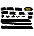 large set different grunge brush strokes vector image vector image