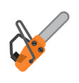 orange chainsaw flat icon vector image