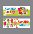 summer sale voucher background template discount vector image