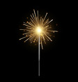 burning sparkler bengal light realistic vector image