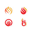 fire flame logo template icon oil gas and energy vector image