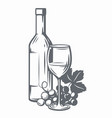 sketch of wine vector image