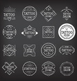 tattoo studio logo design vector image
