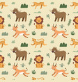 african animals safari print for kids lion vector image