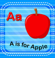 flashcard letter a is for apple vector image vector image