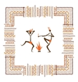 ancient tribal people ethnic ornament frame vector image
