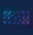 business incubator outline colored banner vector image