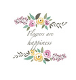floral template with signature vector image