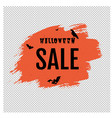 sale happy halloween poster with blob transparent vector image vector image