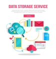 data storage service banner vector image