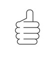 hand thumb up icon flat isolated on white vector image