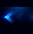 abstract dark blue arrows and hexagons background vector image