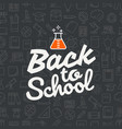 back to school concept lettering banner vector image