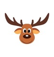 deer christmas flat icon vector image