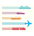 different kinds of transport vector image