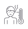 fever icon linear isolated thin vector image vector image