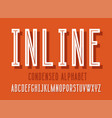 line alphabet set vector image vector image