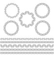 scroll circle frames and border patterns vector image vector image
