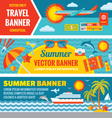 summer travel - decorative bannrs vector image
