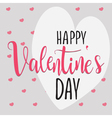 heart calligraphy poster lovers valentines day vector image