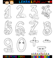 Numbers with cartoon animals Royalty Free Vector Image