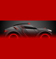 off road rally sports car in black and red colors vector image