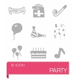 party icon set vector image