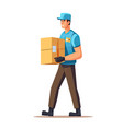 professional parcel delivery - reliable shipping vector image vector image