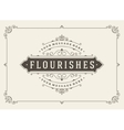 vintage ornament greeting card template vector image