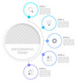 company goals reaching ways infographic chart vector image vector image