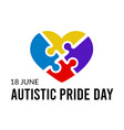autistic pride day vector image vector image
