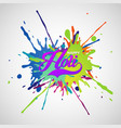 colourful explosion for happy holi vector image vector image