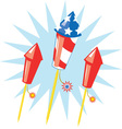 independence rockets vector image