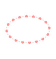oval frame with hearts simple template vector image vector image