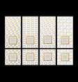 set template for package or flyer from luxury vector image
