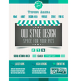 vintage retro page template vector image vector image