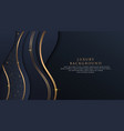 abstract luxury dark blue wave background vector image