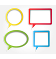 colorful speech bubbles set vector image