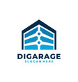 digital garage logo future storage service vector image vector image
