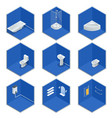 isometric set of bathroom furniture vector image