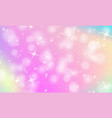 unicorn rainbow background holographic sky vector image