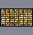 big set metallic gold gradients vector image