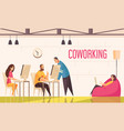 coworking people horizontal vector image vector image