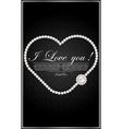 greeting card with heart vector image vector image