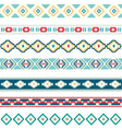 seamless pattern borders tribal set vector image