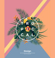 tropical background with frame 5 vector image vector image
