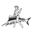 black and white of pin up girl vector image
