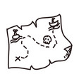map treasure doodle vector image